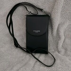 DAVID JONES PARIS BLACK PHONE CROSSBODY - New w/o Tags